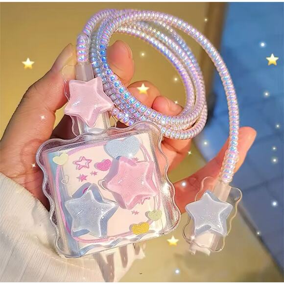 Mystery Stars iPhone Charger Protector P34 - Picture 2 of 5